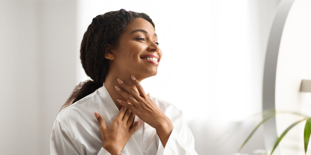 Woman after Neck Lift Combination Surgery